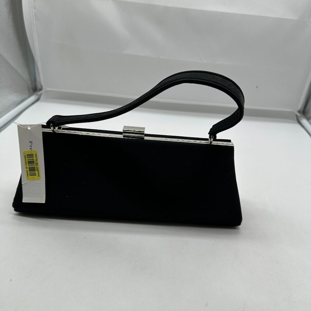 NWT New Preston & York Small Black Purse Hand Bag Shoulder Strap Clasp